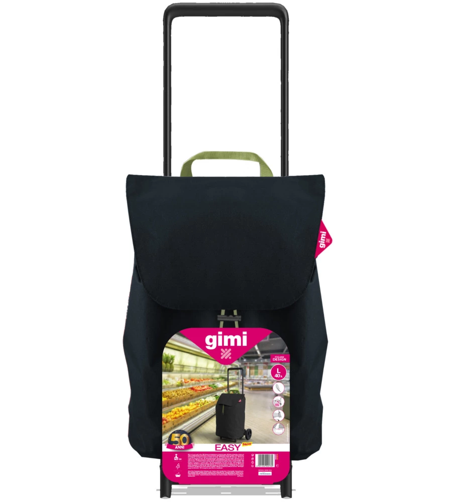 CARRELLO SPESA "EASY NEW" NERO PORTATA 30 KG